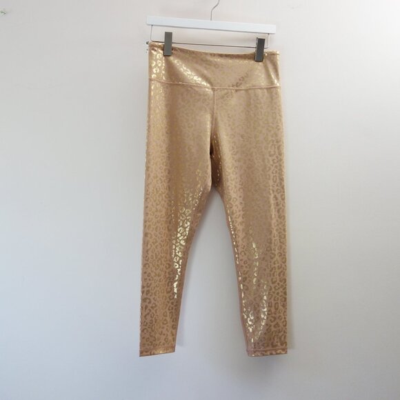 Zyia Active Light N Tight Metallic Leopard Gold Tan Leggings (12) NWOT - Picture 4 of 9